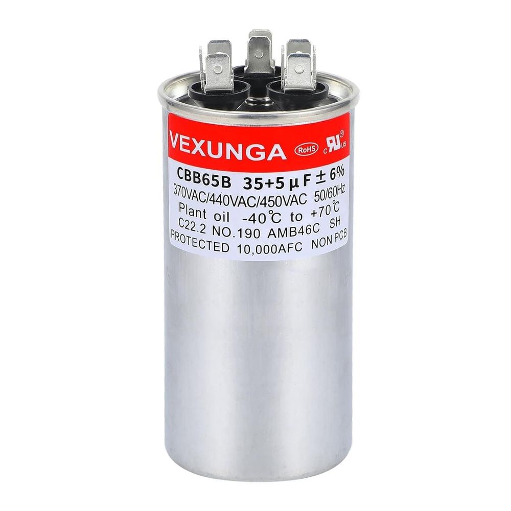 VEXUNGA CBB65B Dual Run Capacitor 35+5 MFD 370VAC/440VAC/450VAC NIB